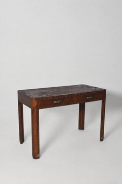 Italian desk from the Rationalist Art Deco period, with brass handles