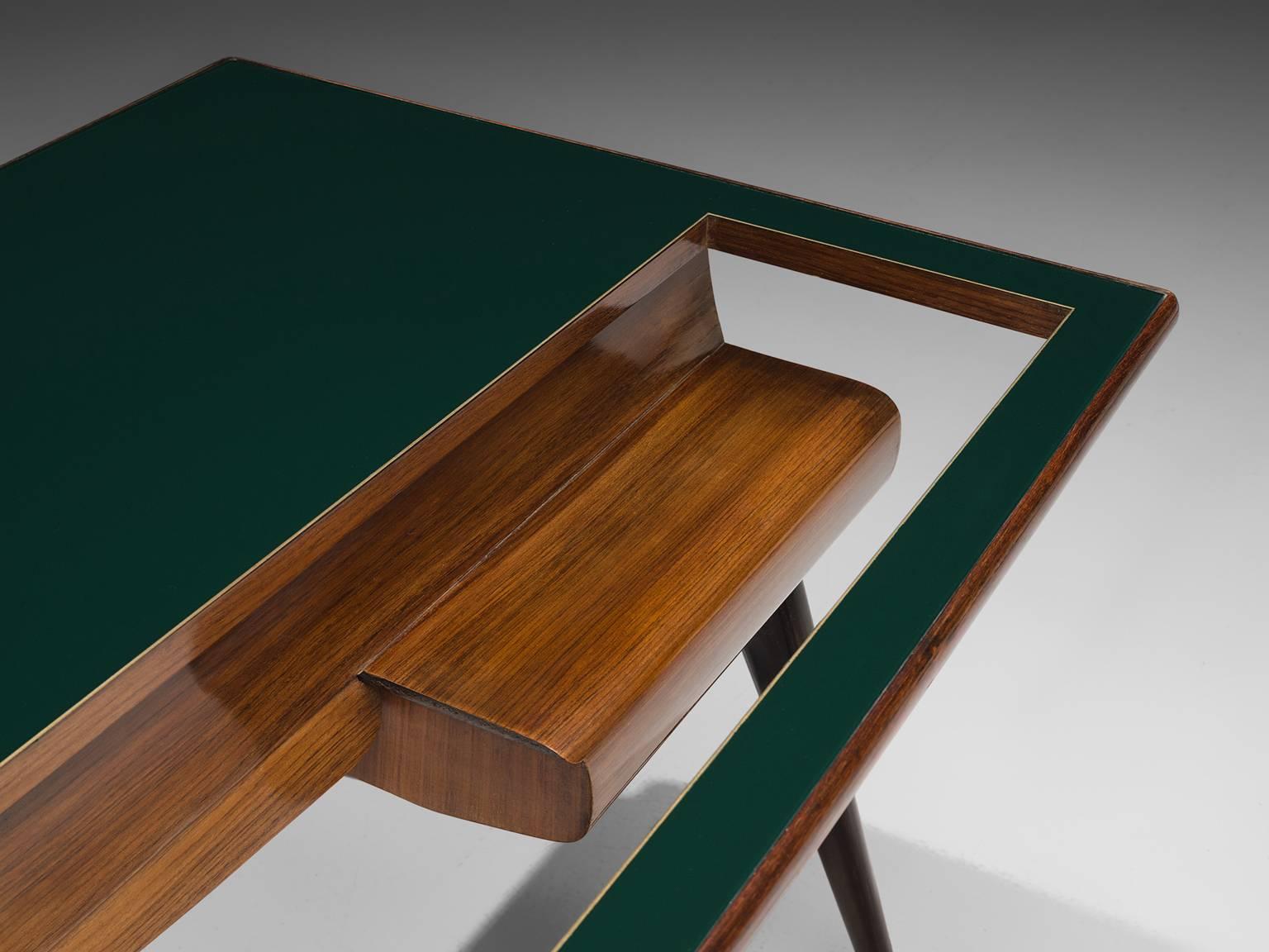 Italian Desk in Rosewood and Brass 3