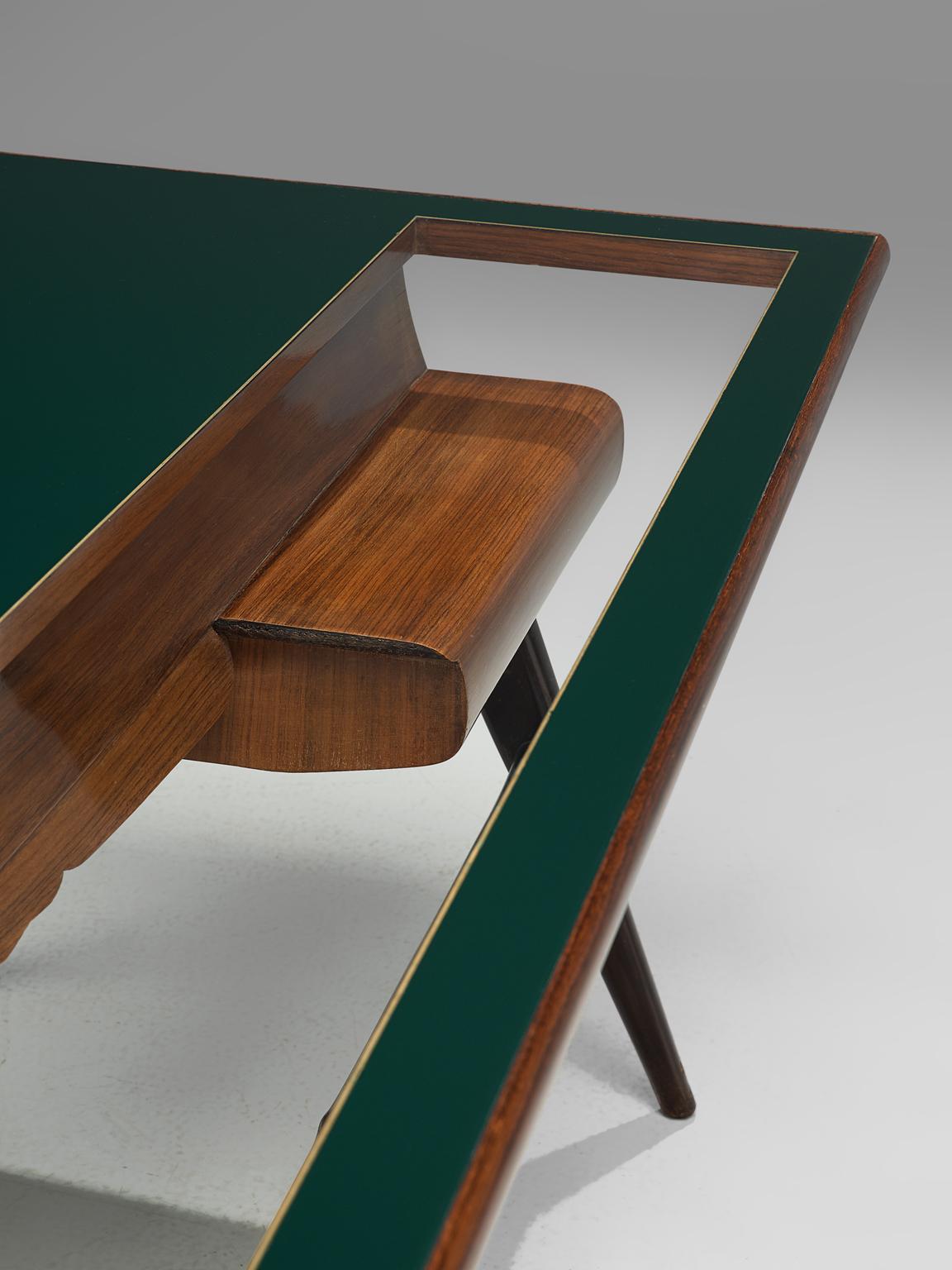 Italian Desk in Rosewood and Brass 3