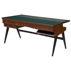 Italian Desk in Rosewood and Brass