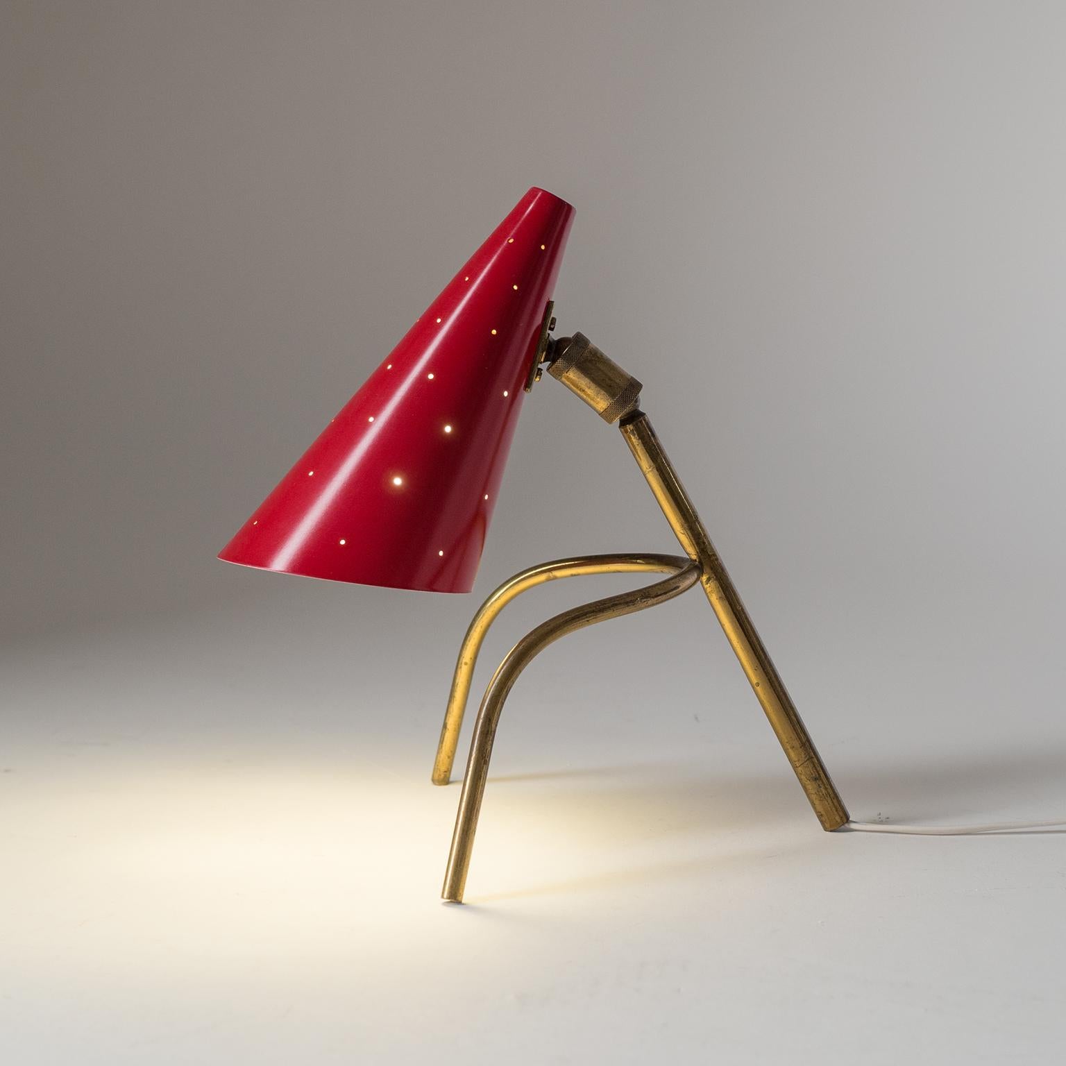 Lacquered Rare Italian Desk Lamp, circa 1950 For Sale