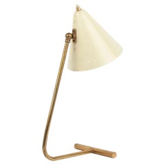Lampe de bureau italienne en laiton et aluminium par Gilardi et Barzaghi, années 1950