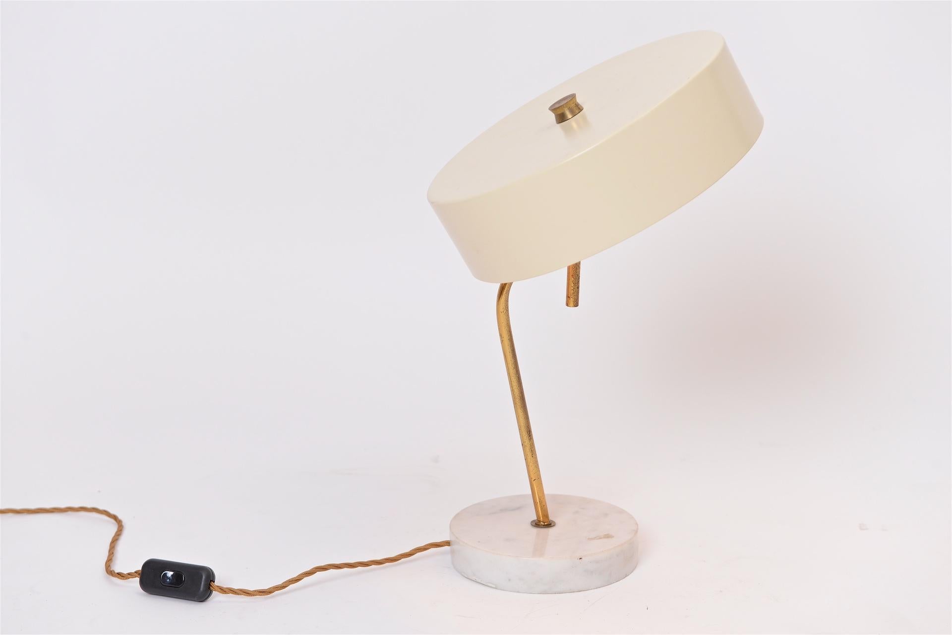 Mid-Century Modern Italian Desk Lamp with articulated shade