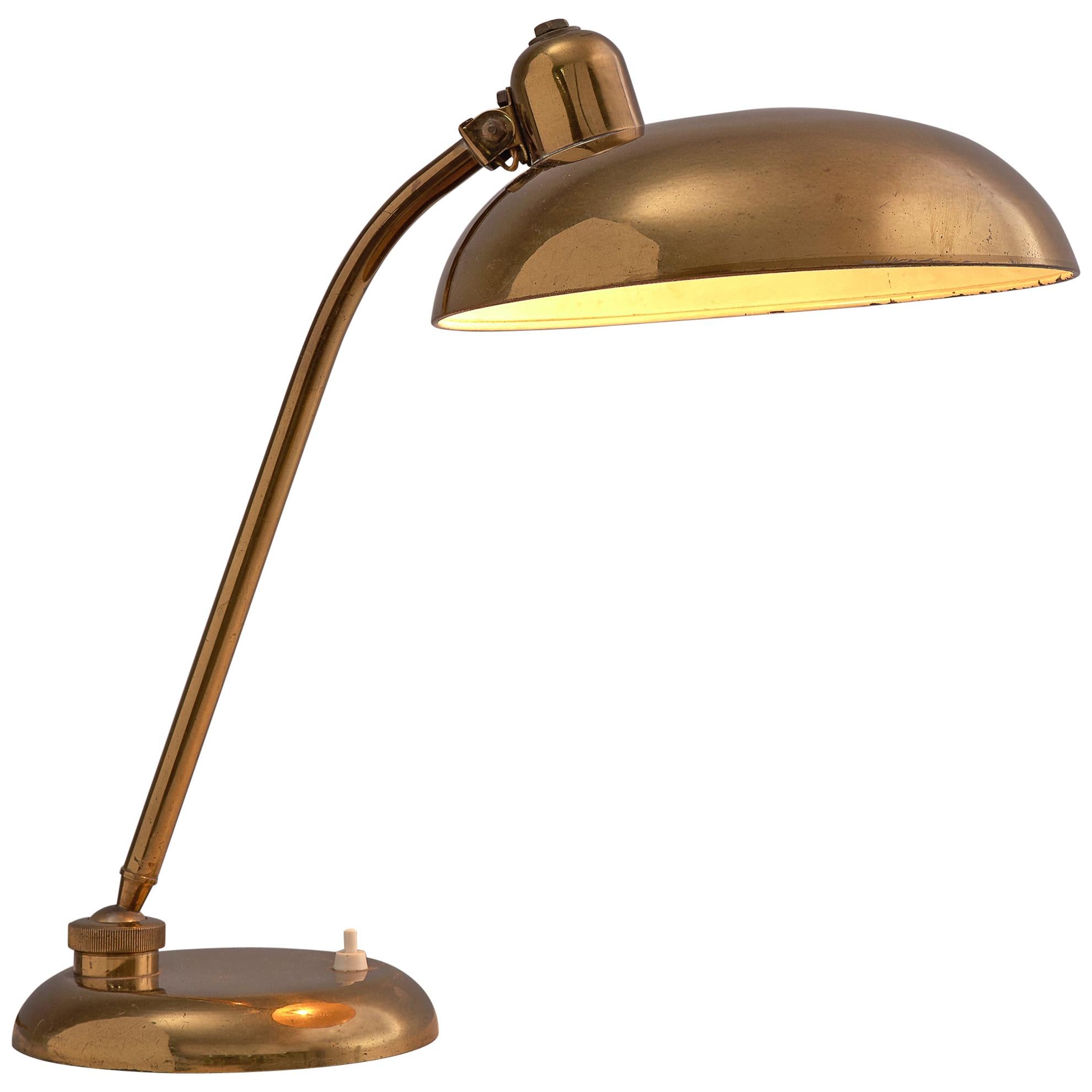 Italian Desk Light in Brass, 1960s