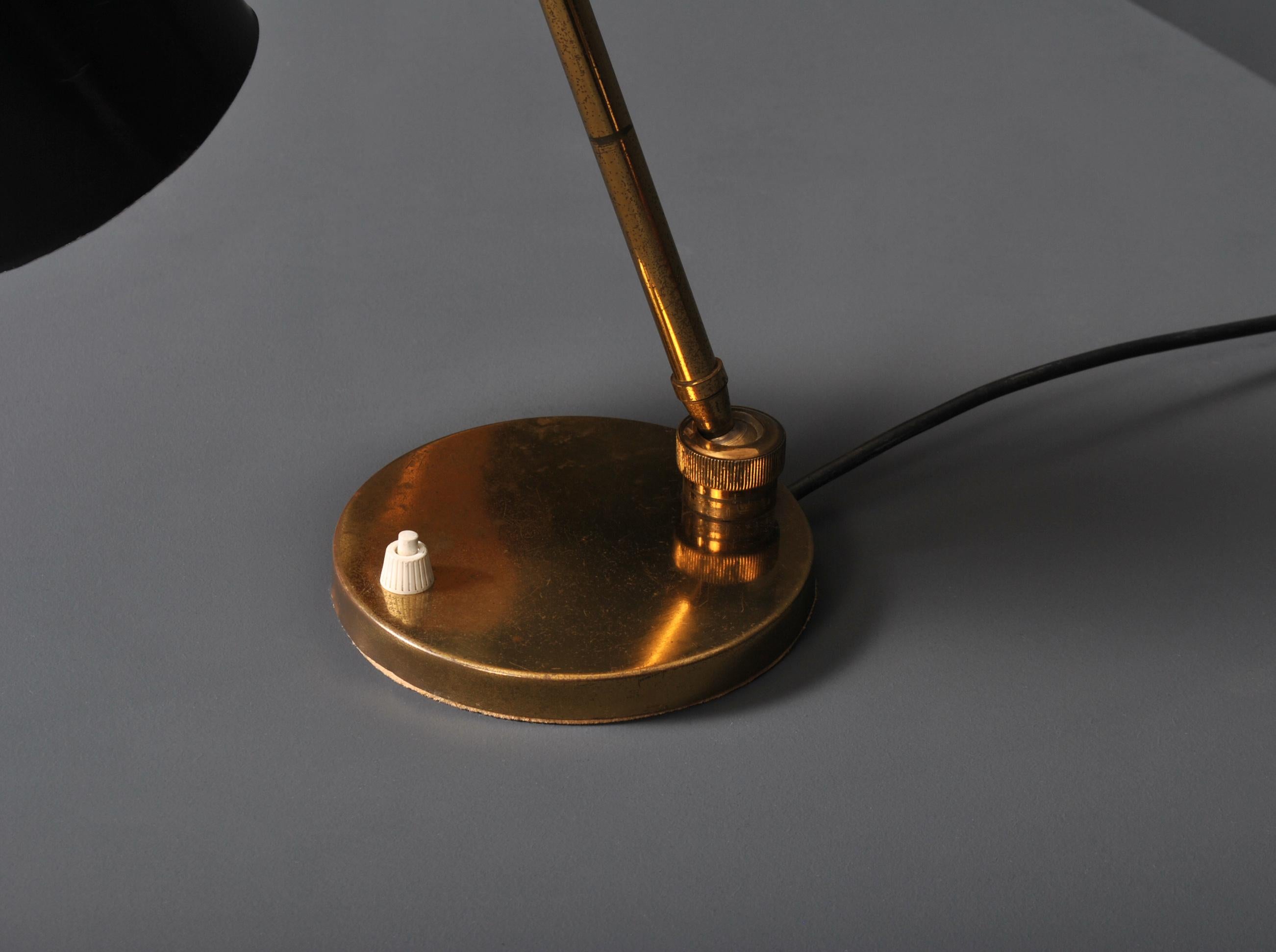 Brass Italian Desk Table Lamp, 1950’s