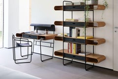 Italian Desk With Metal Structure And Custom Leather & Wood Colors