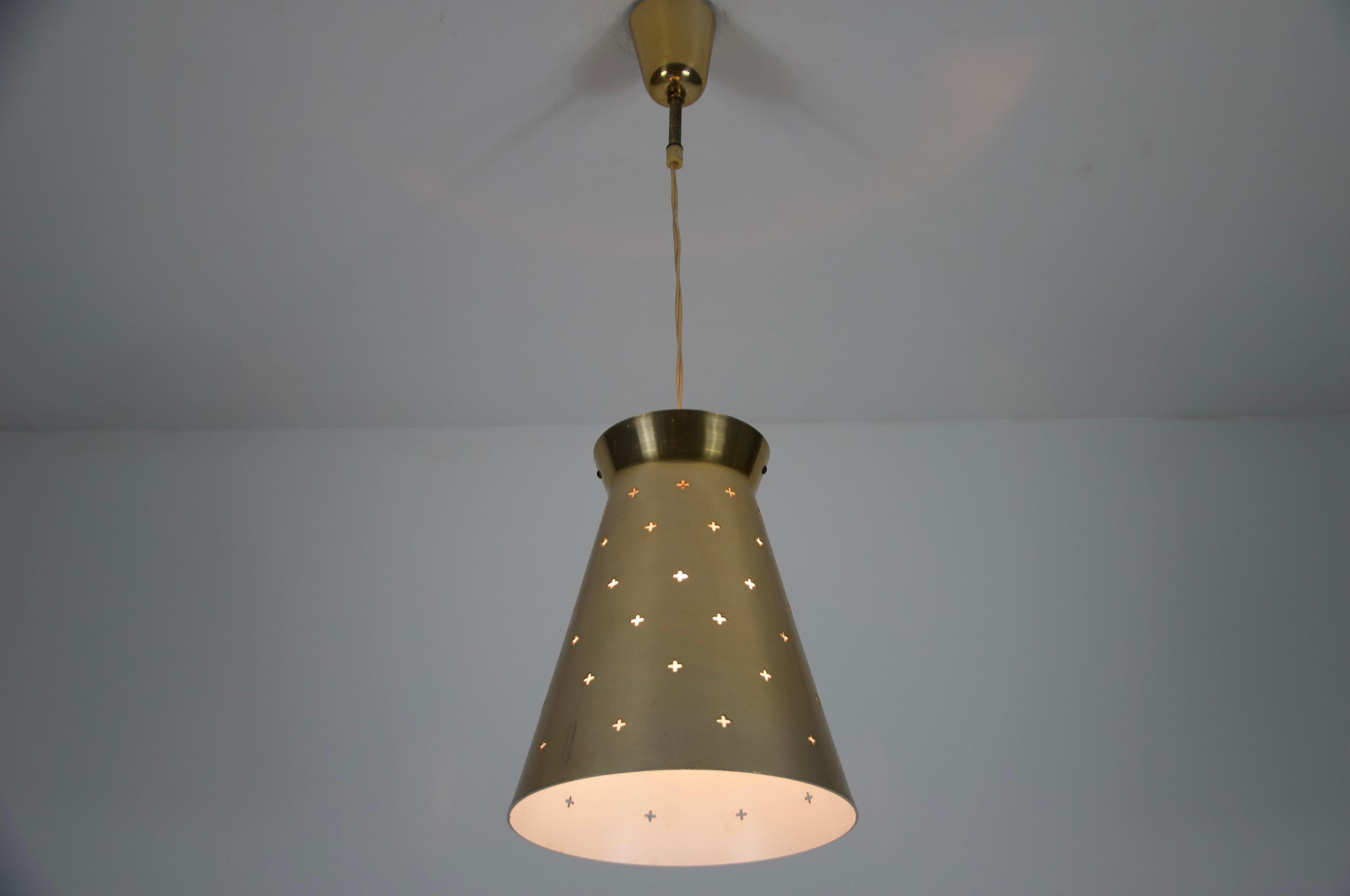 Lámpara colgante italiana de latón Diabolo, años 50, Italia en venta 4