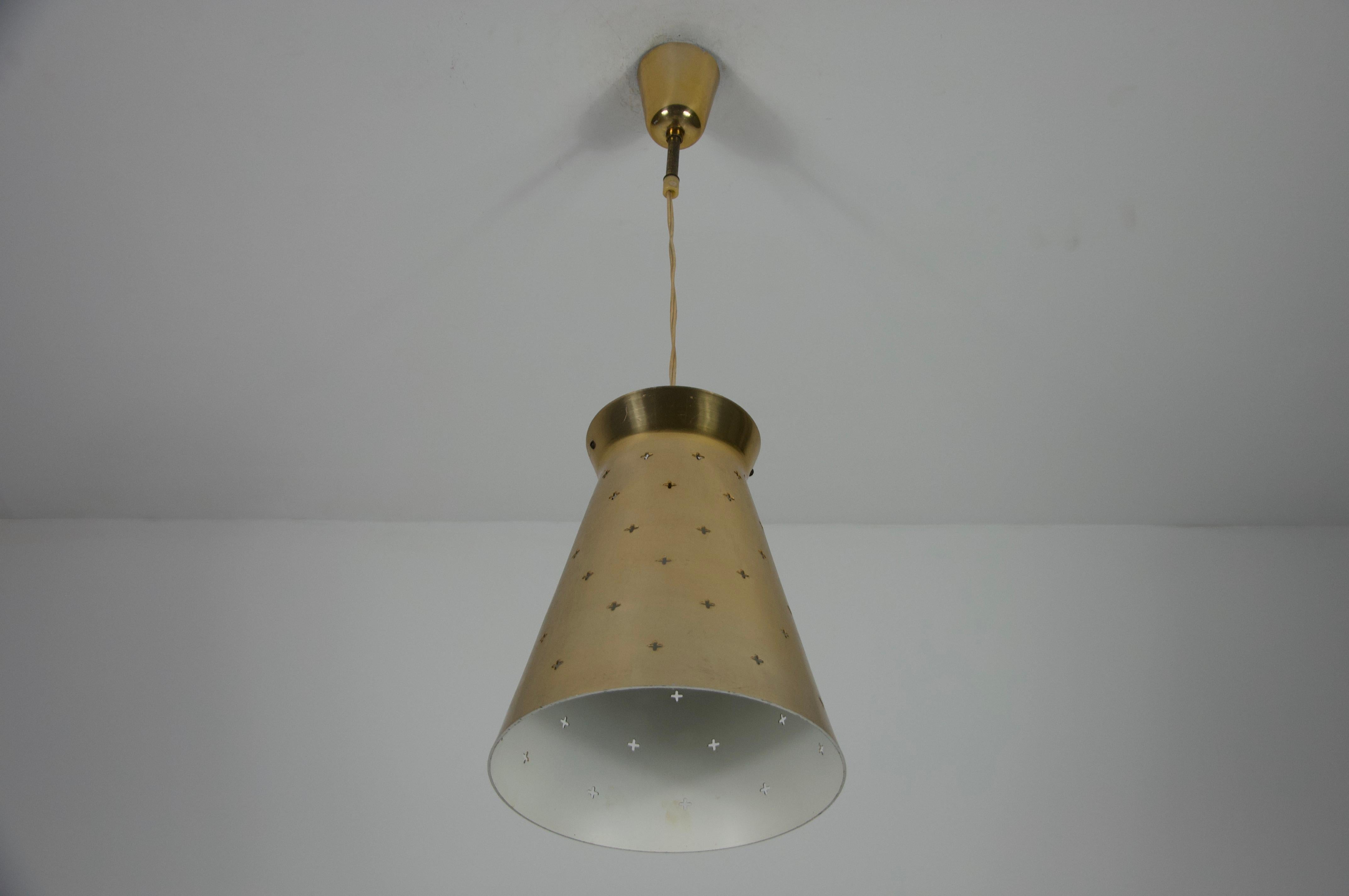 Lámpara colgante italiana de latón Diabolo, años 50, Italia mediados del siglo XX en venta