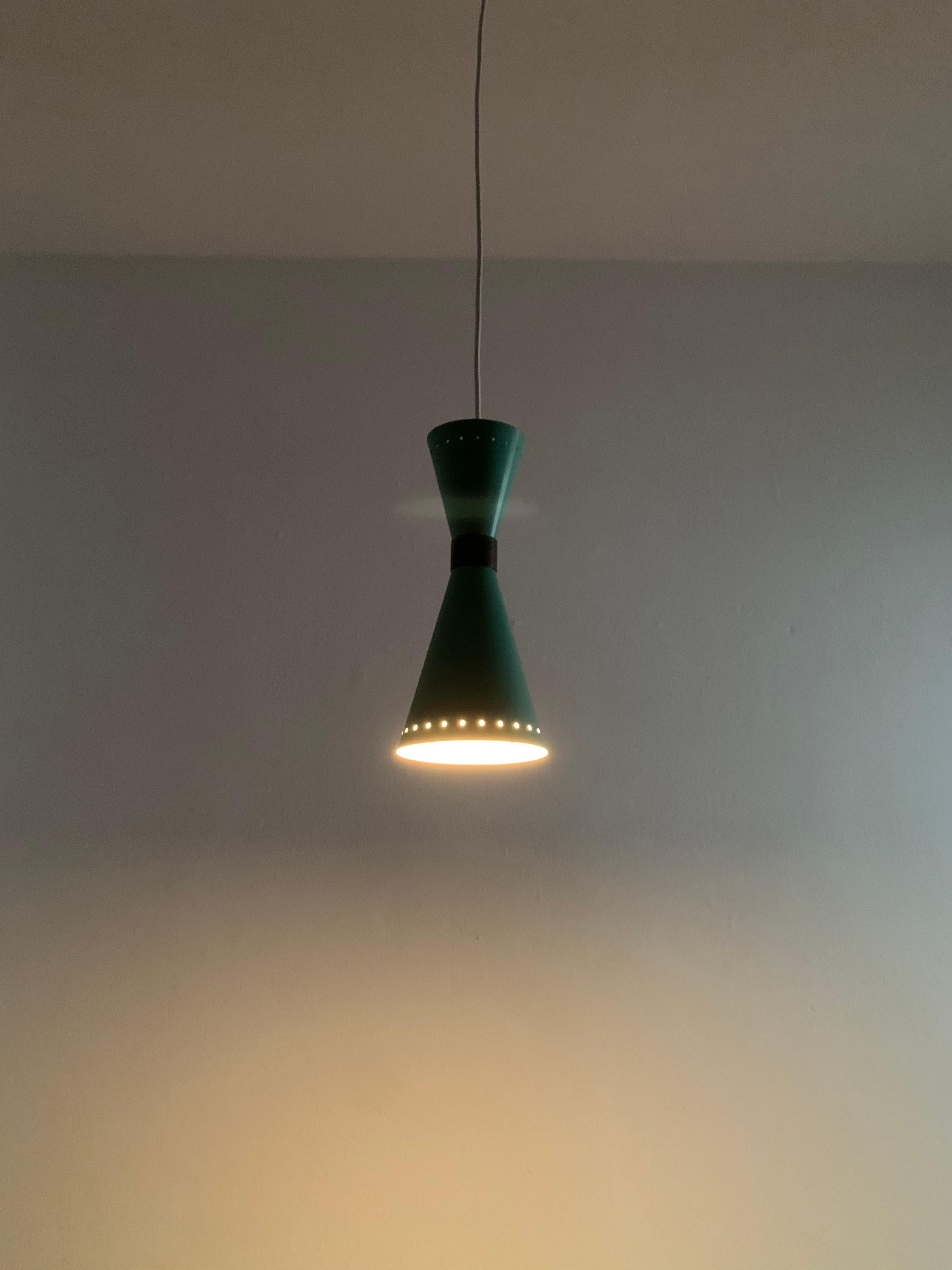 Metal Italian Diabolo Pendant Lamp For Sale