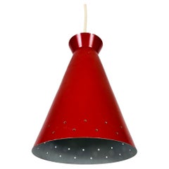 Suspension italienne Diabolo rouge, années 1950, Italie