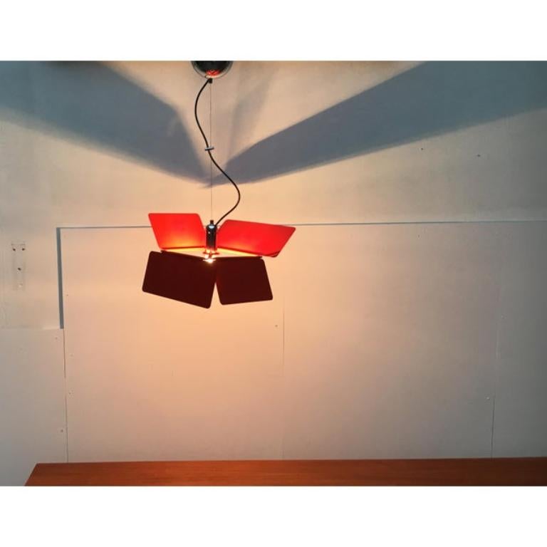 Metal Italian Diaframma Pendant by Fabio Lenci for Guzzini, 1970s For Sale