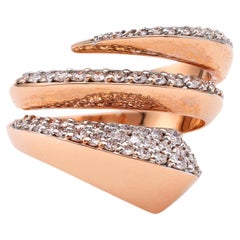 Italian Diamond 18k Rose Gold Ring