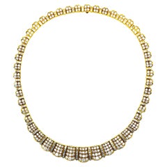 Italian Diamond and Gold Necklace, 24.00 Carats, Circa 1990