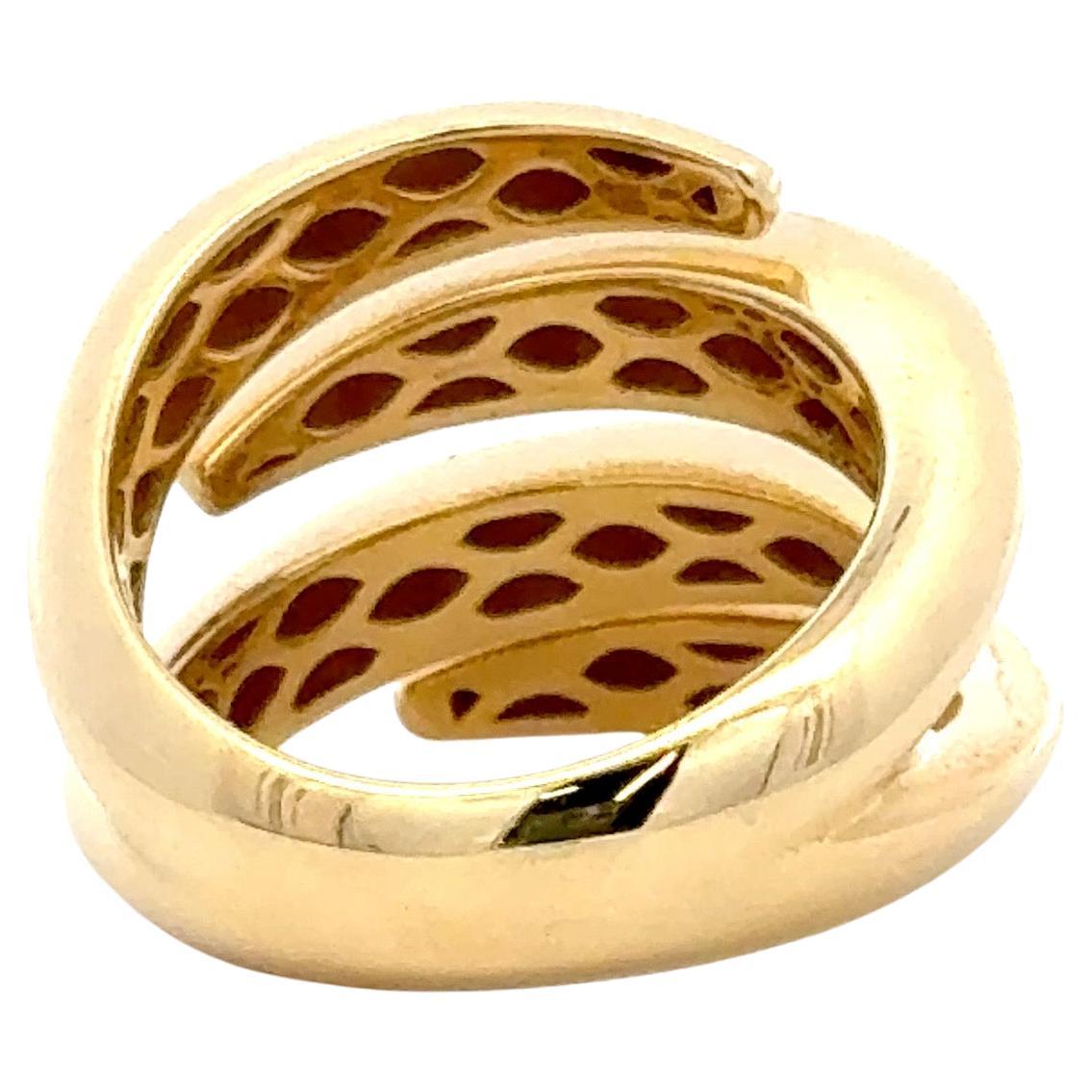 Italian Diamond Claw Nail Band Ring 0.28 Carats F VS1-2 18 Karat Yellow Gold en vente 1