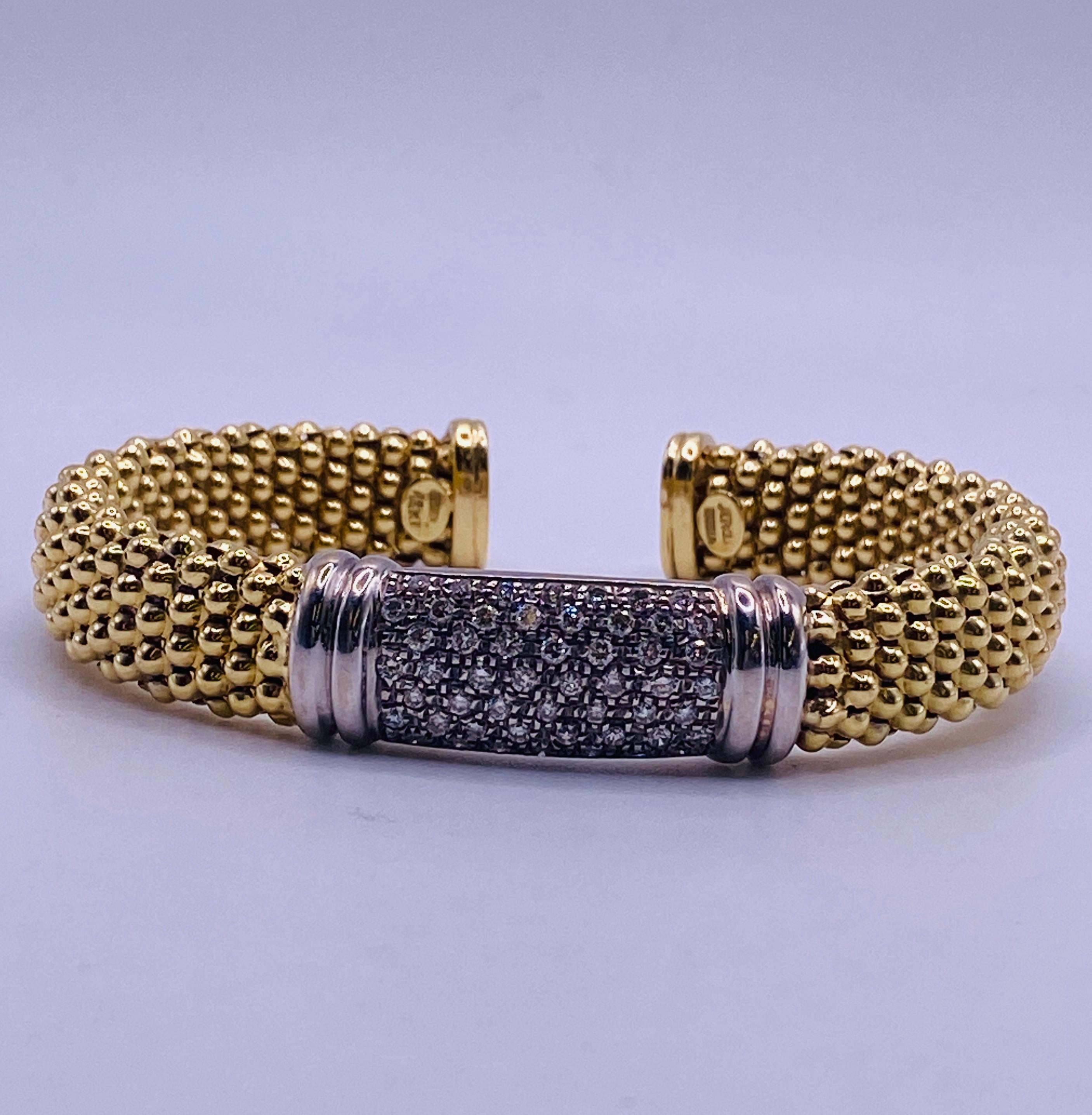 Italian Diamond Cuff Bracelet 3
