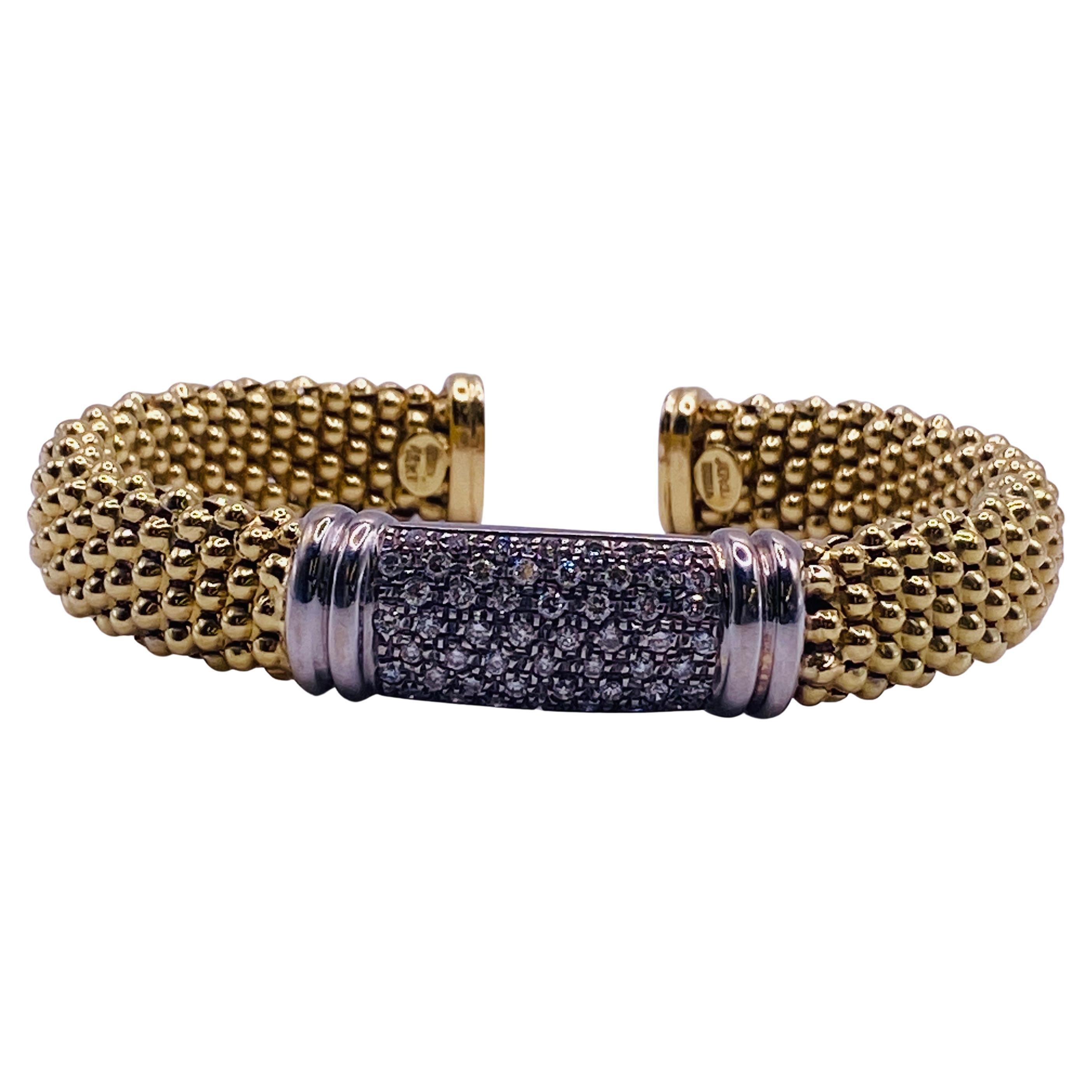 Italian Diamond Cuff Bracelet