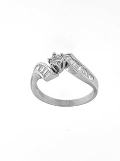 HRD Certified Italian Diamond Ring 18 karat White Gold