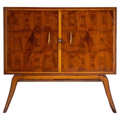 Italian diamond shaped bar cabinet, 1940s
