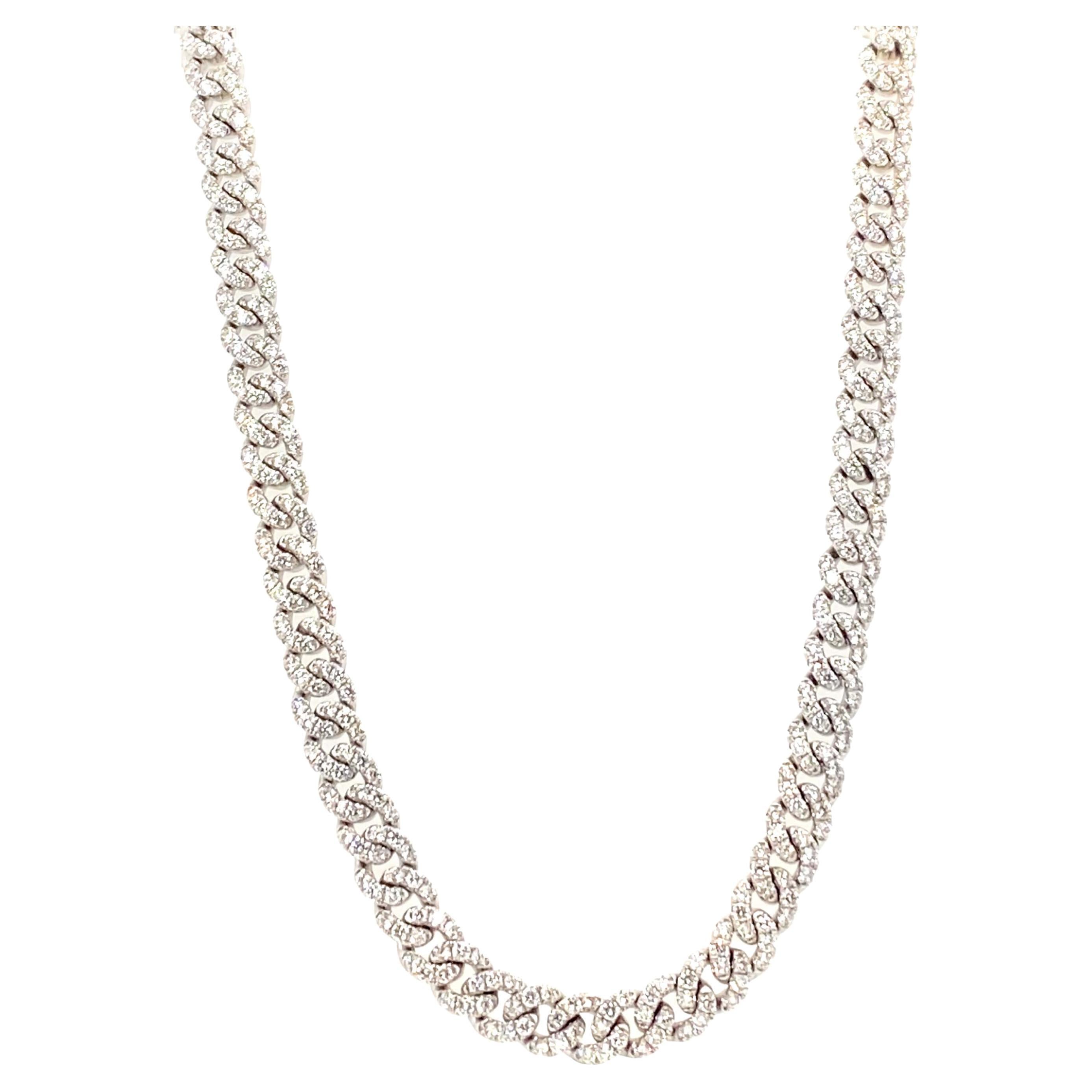 Foxtail Diamond Gold Chain Necklace at 1stDibs