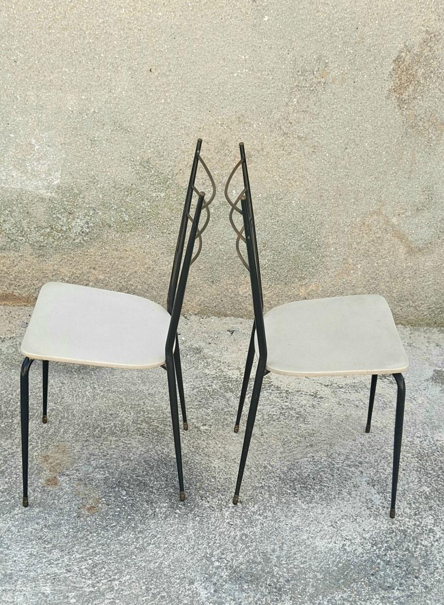  Italian Ding Room Chairs Attributed to Ico Parisi and Paolo di Poli  For Sale 1