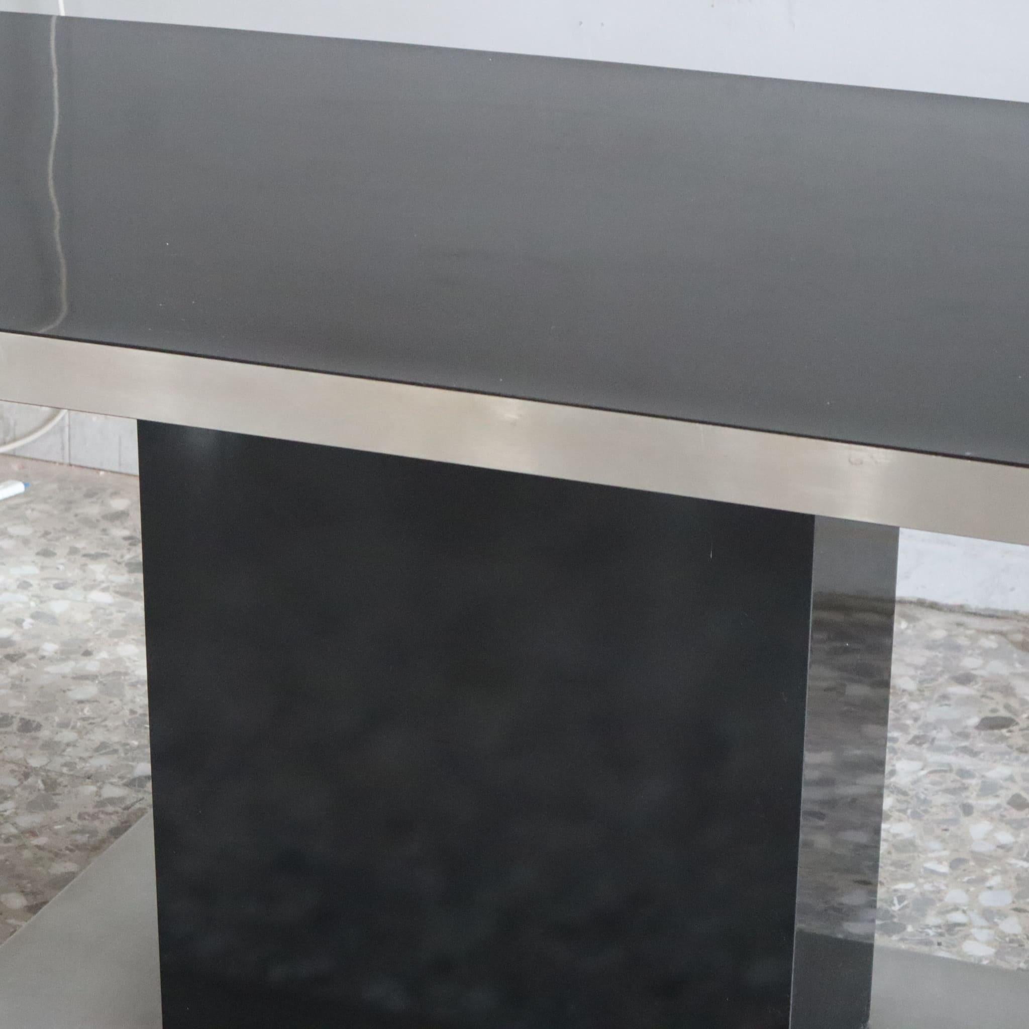 Italian dinind table by Willy Rizzo for Mario Sabot, 1970s For Sale 1