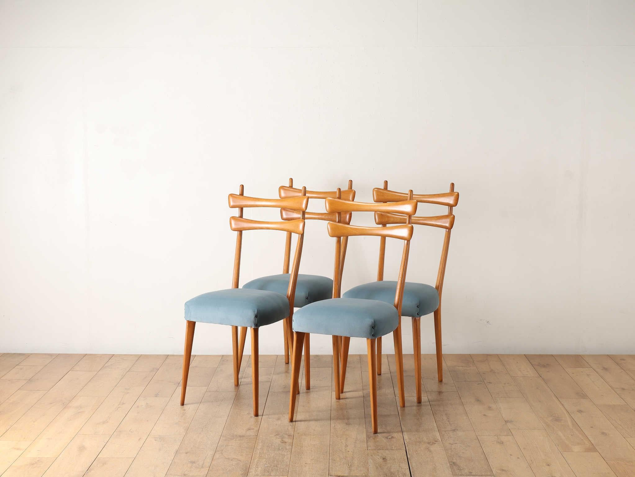 Silla de comedor italiana años 50 en venta 12