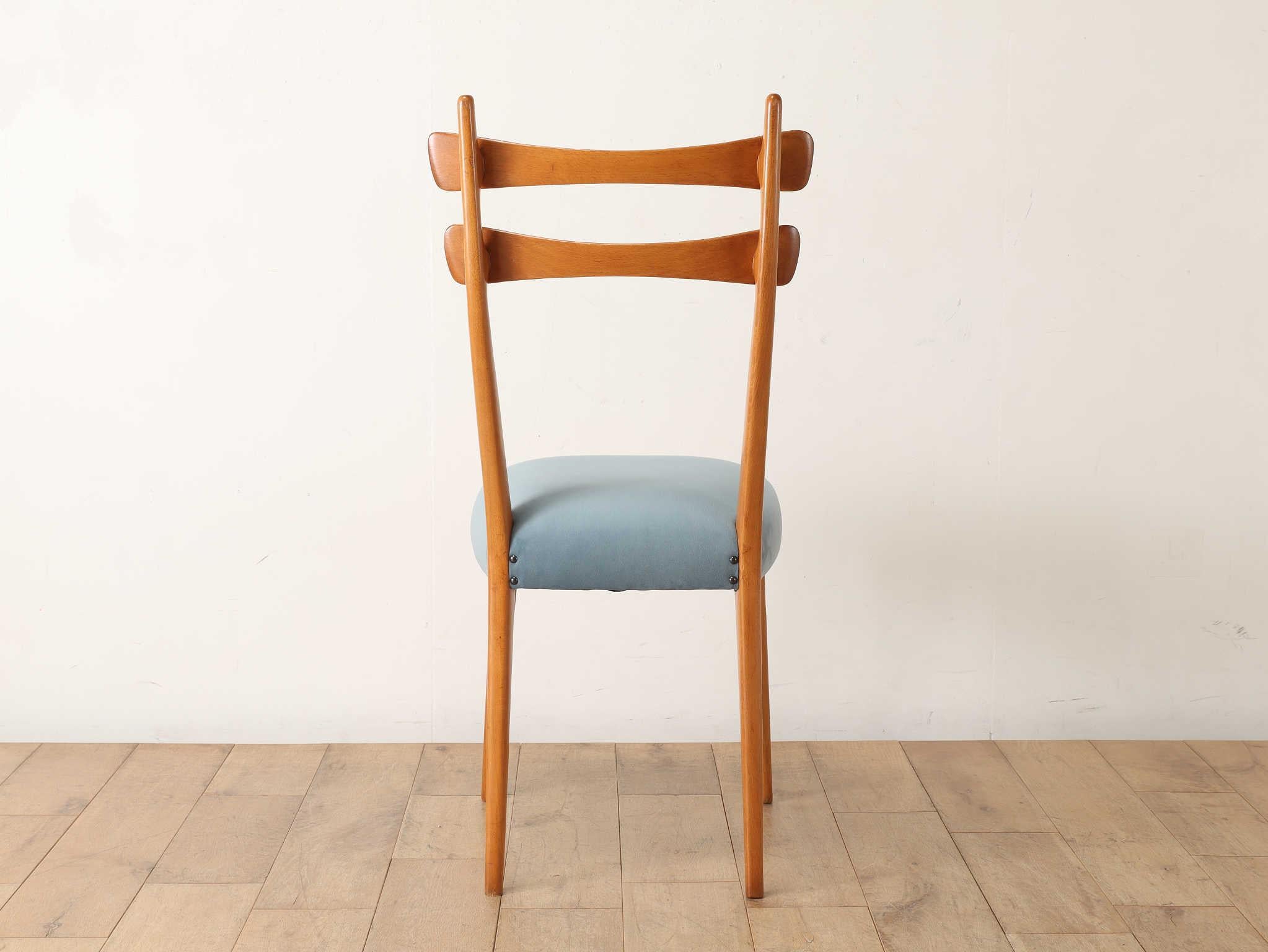 Silla de comedor italiana años 50 mediados del siglo XX en venta