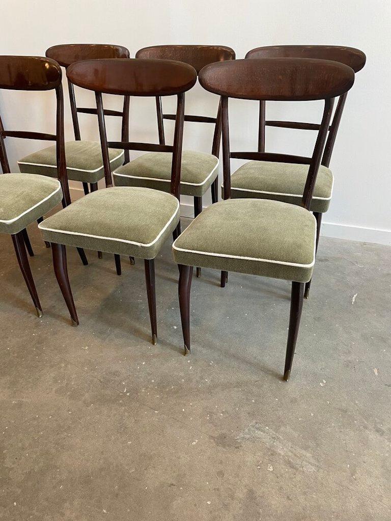  Italian Dining Chairs Attributed to Ico Parisi In Good Condition In Long Island City, NY