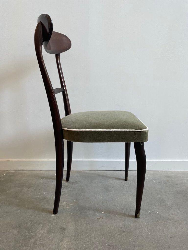 Mid-20th Century  Italian Dining Chairs Attributed to Ico Parisi