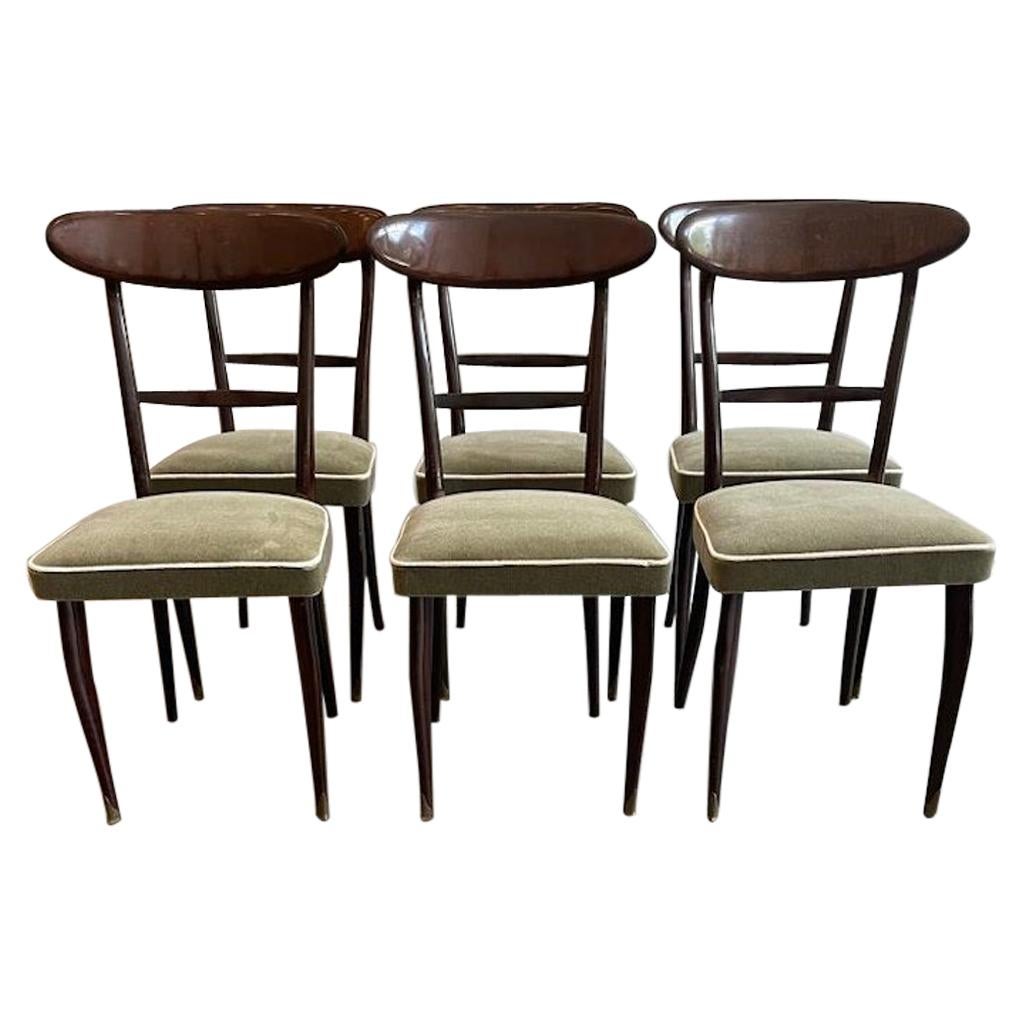  Italian Dining Chairs Attributed to Ico Parisi