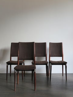 Italian Dining Chairs by Eugenio Gerli for Tecno Model S81, 1950s