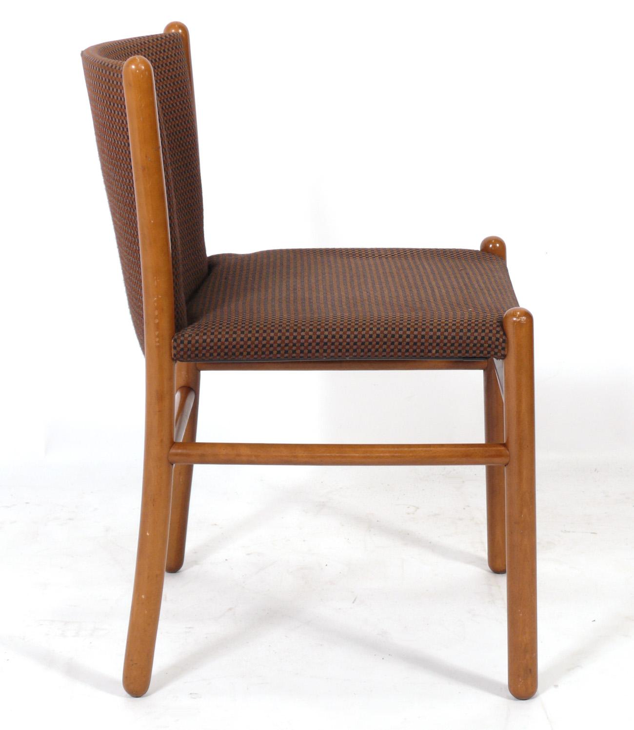 Mid-Century Modern Italian Dining Chairs by Gianfranco Frattini Reupholstered For Sale