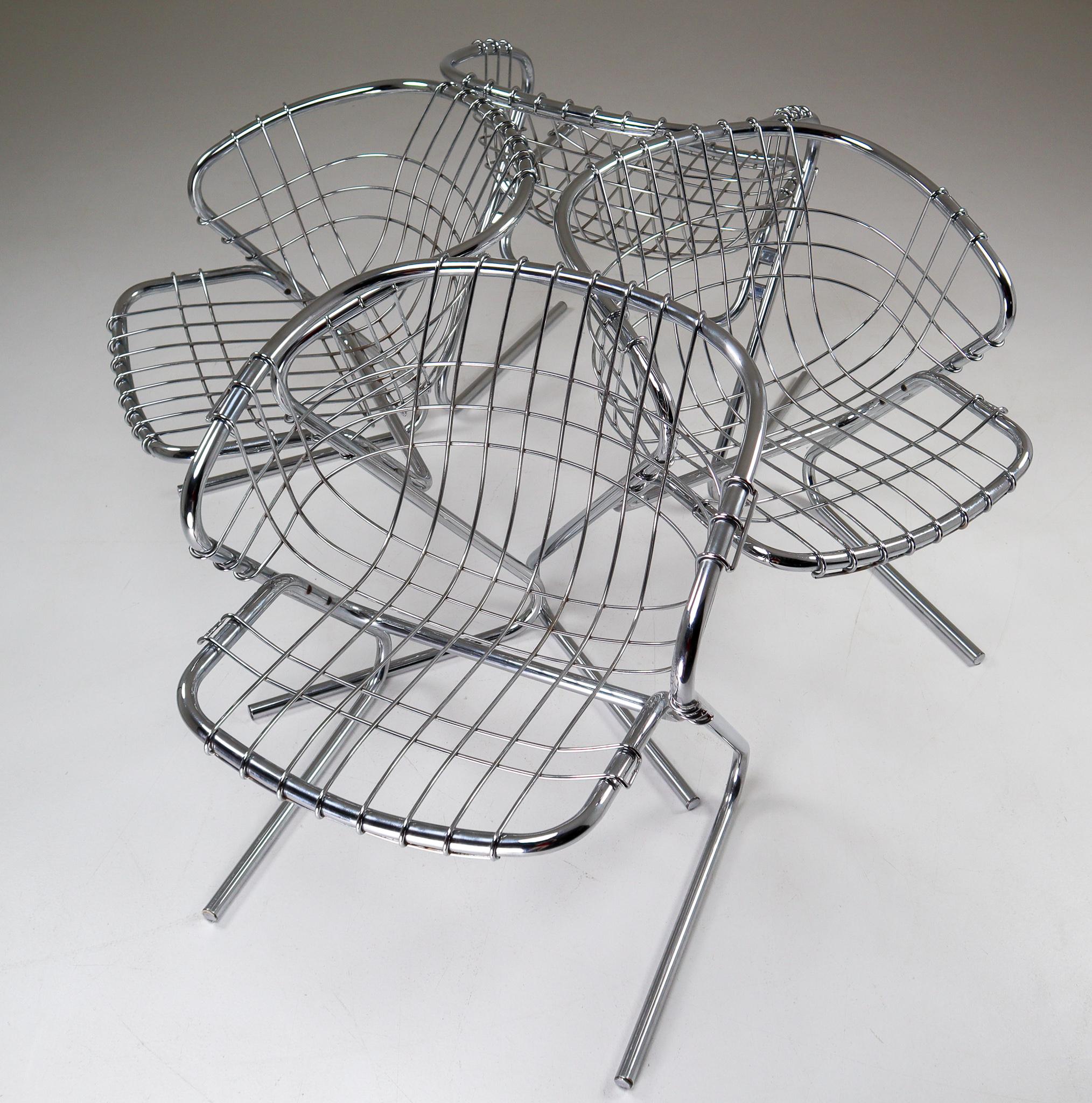 Mid-Century Modern Italian Dining Chairs Designed by Gastone Rinaldi for RIMA, 1970s