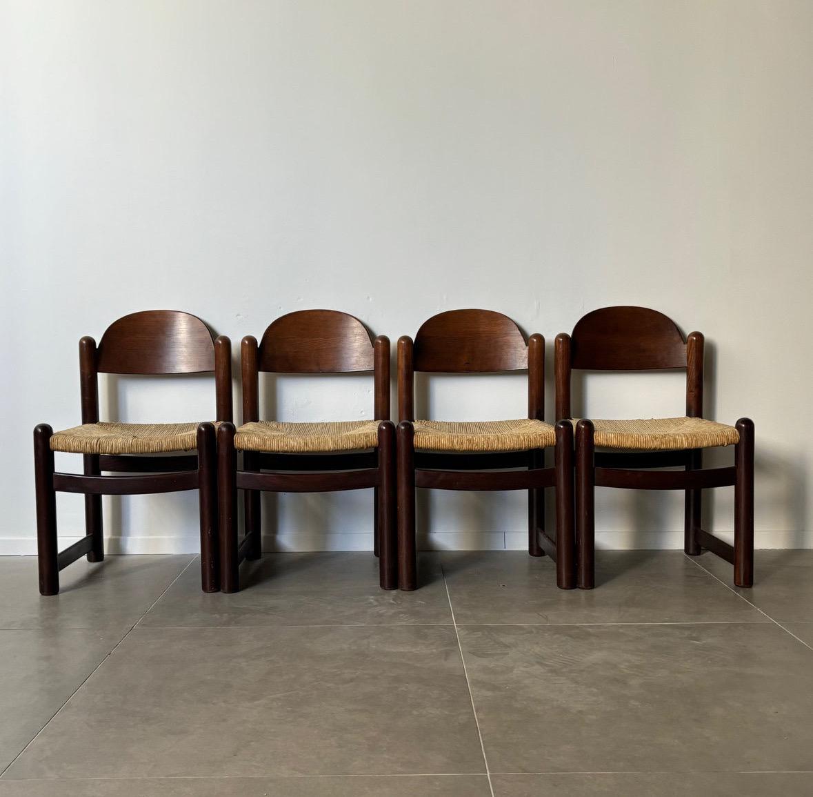 Sillas de comedor italianas diseñadas por Hank Lowenstein, modelo 