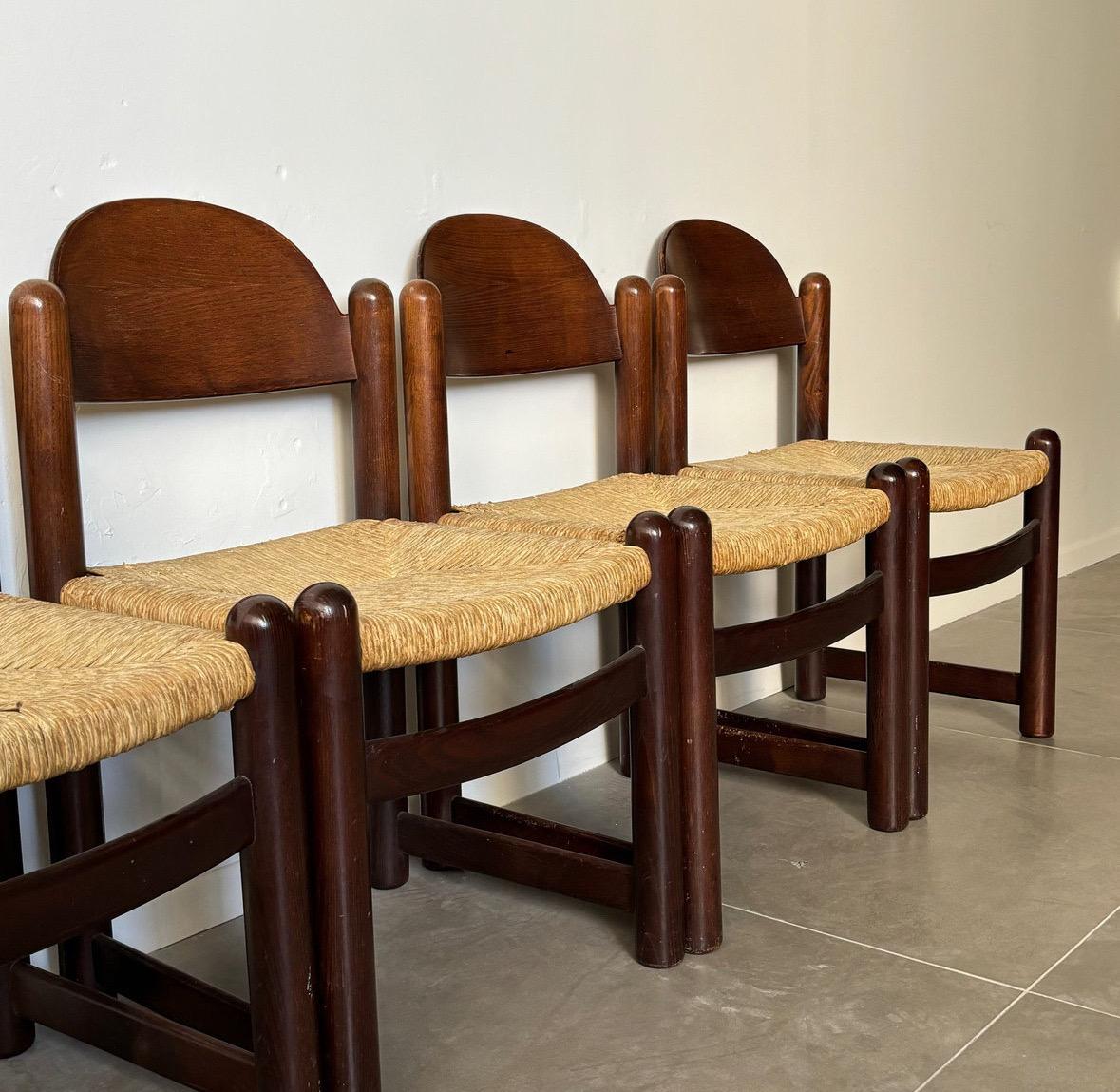 Sillas de comedor italianas diseñadas por Hank Lowenstein, modelo 