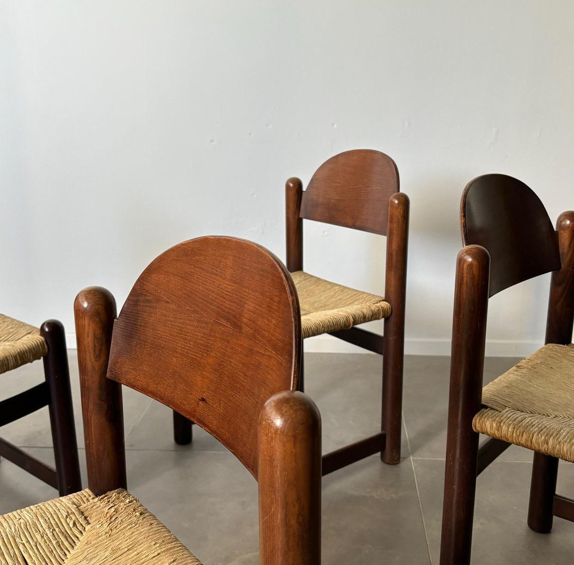 Sillas de comedor italianas diseñadas por Hank Lowenstein, modelo 