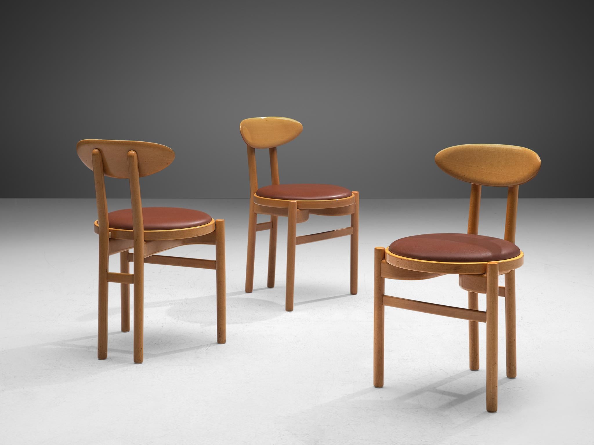 Mid-Century Modern Italian Dining Chairs by Pozzi