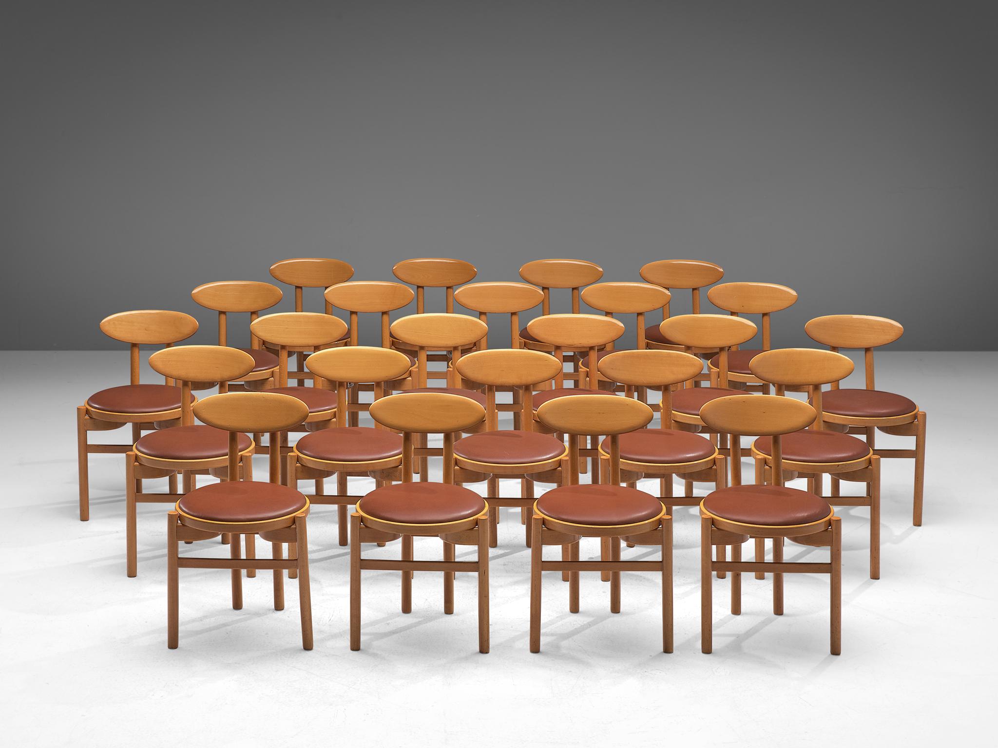 Late 20th Century Italian Dining Chairs by Pozzi