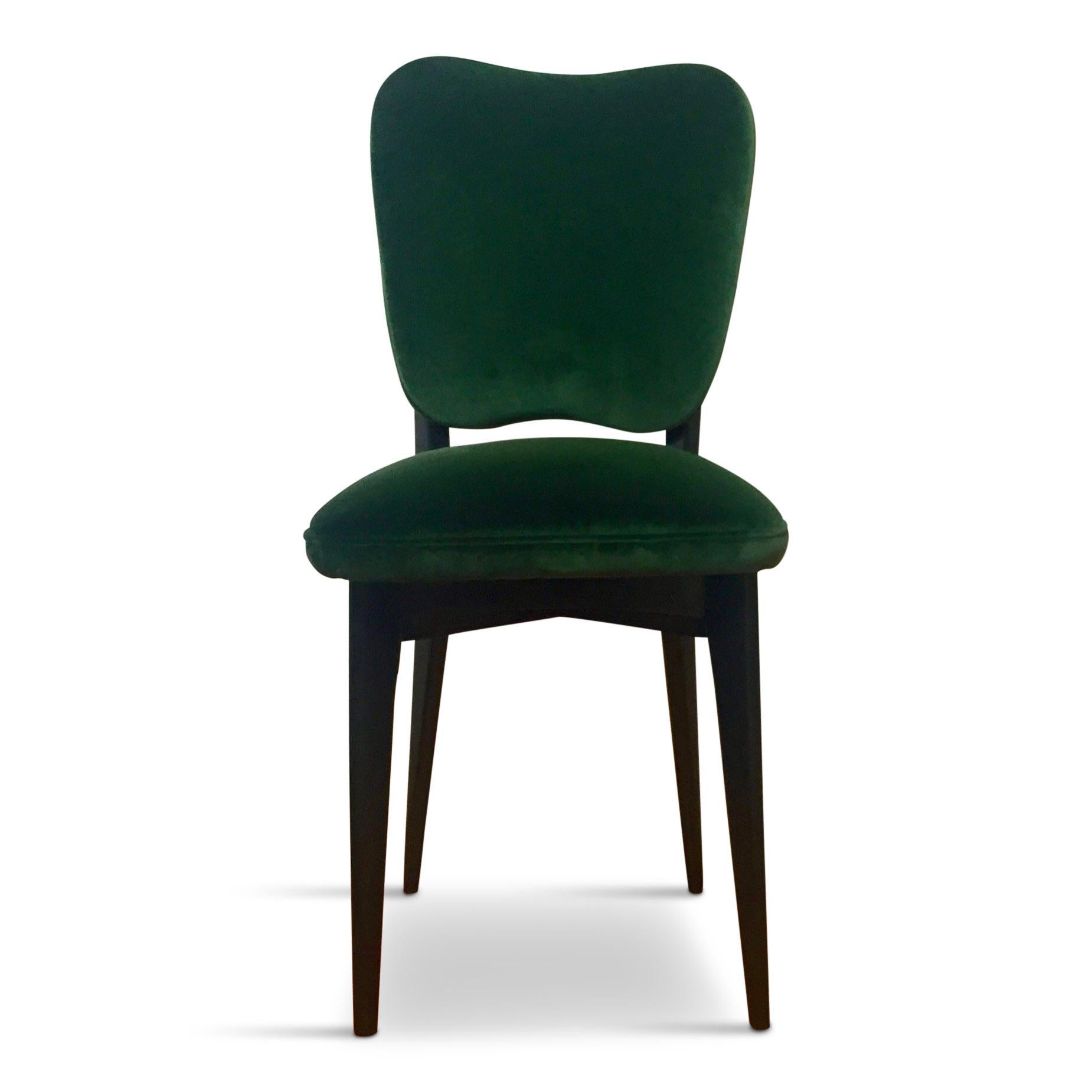 20th Century Italian Dining Chairs in the Style of Ico Parisi Set of Six Midcentury 
