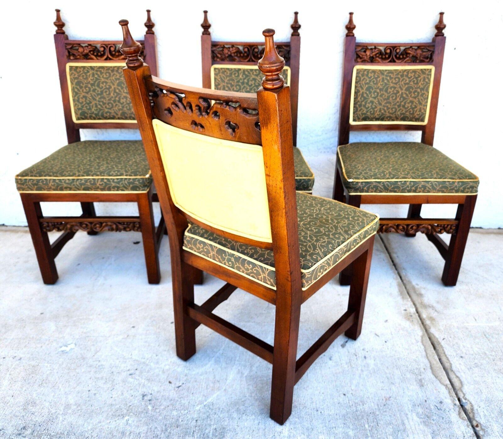 For FULL item description click on CONTINUE READING at the bottom of this page.
Offering One Of Our Recent Palm Beach Estate fine Furniture Acquisitions Of A 
Set of 4 midcentury Italian Revival Dining Chairs
The backs of the chairs feature