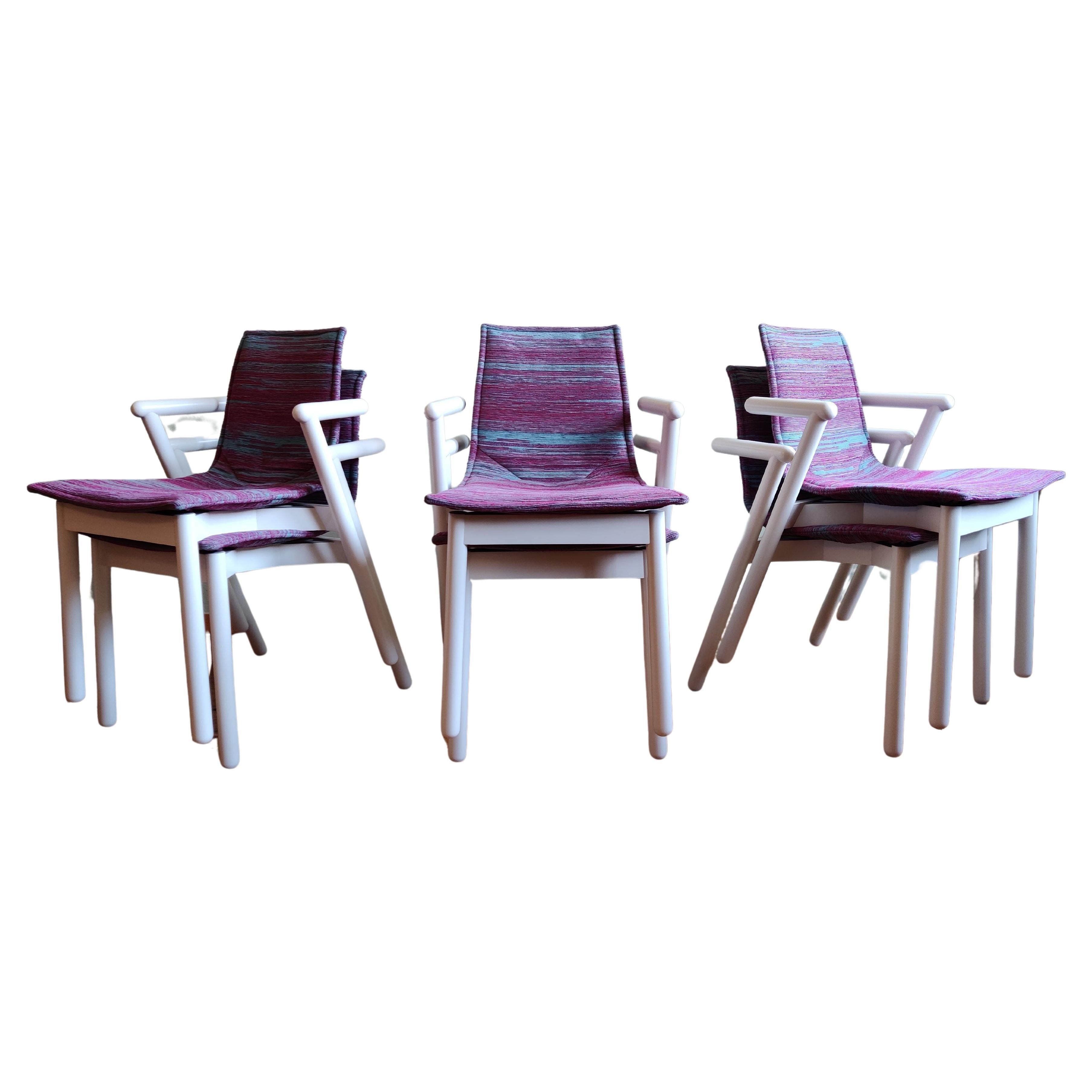 Italian dining room chairs "Villabianca" by Vico Magistretti for Cassina