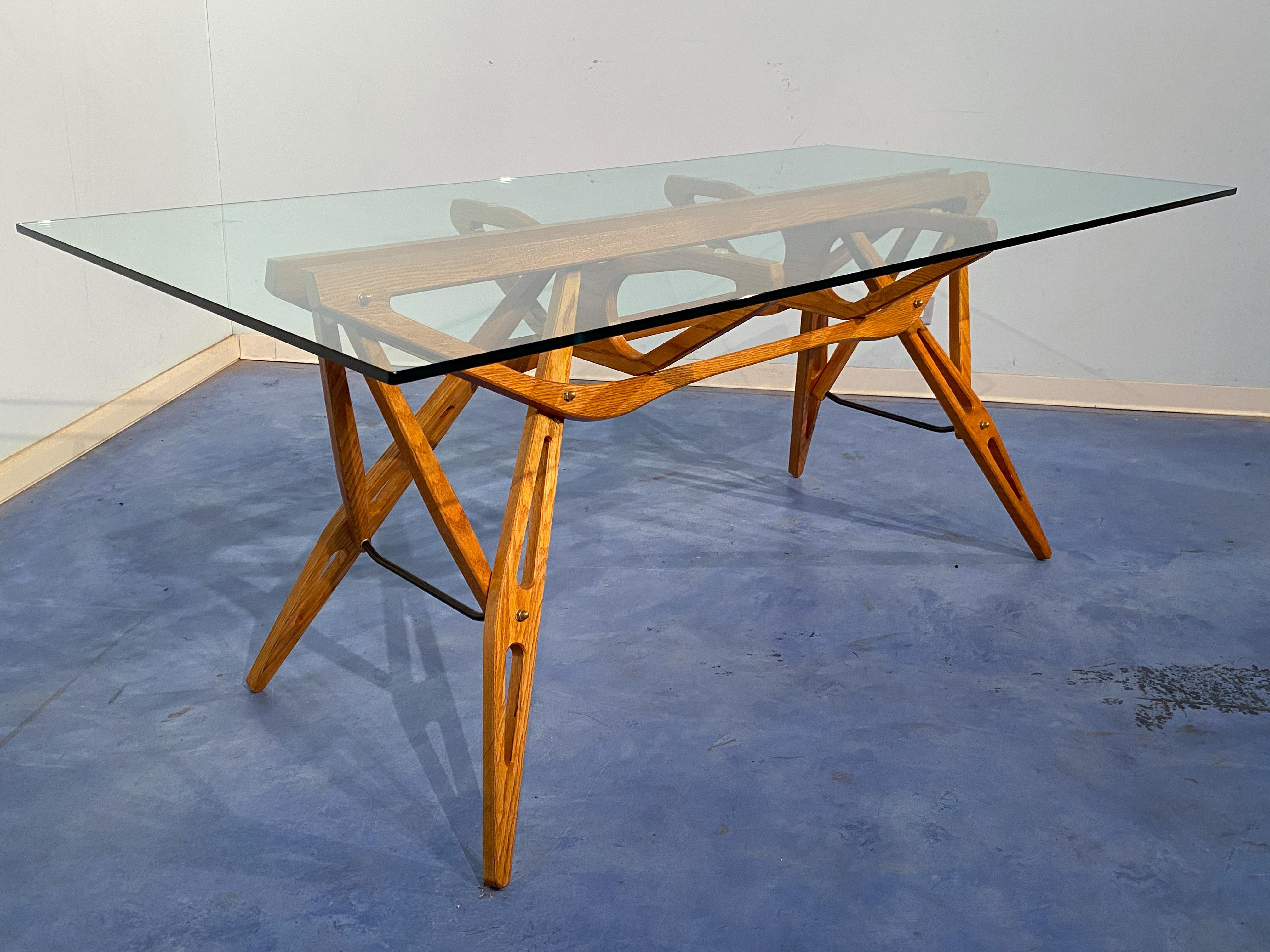 Italienischer „Reale“ Tisch, entworfen von Carlo Mollino, hergestellt von Zanotta, 1990 (Moderne der Mitte des Jahrhunderts) im Angebot