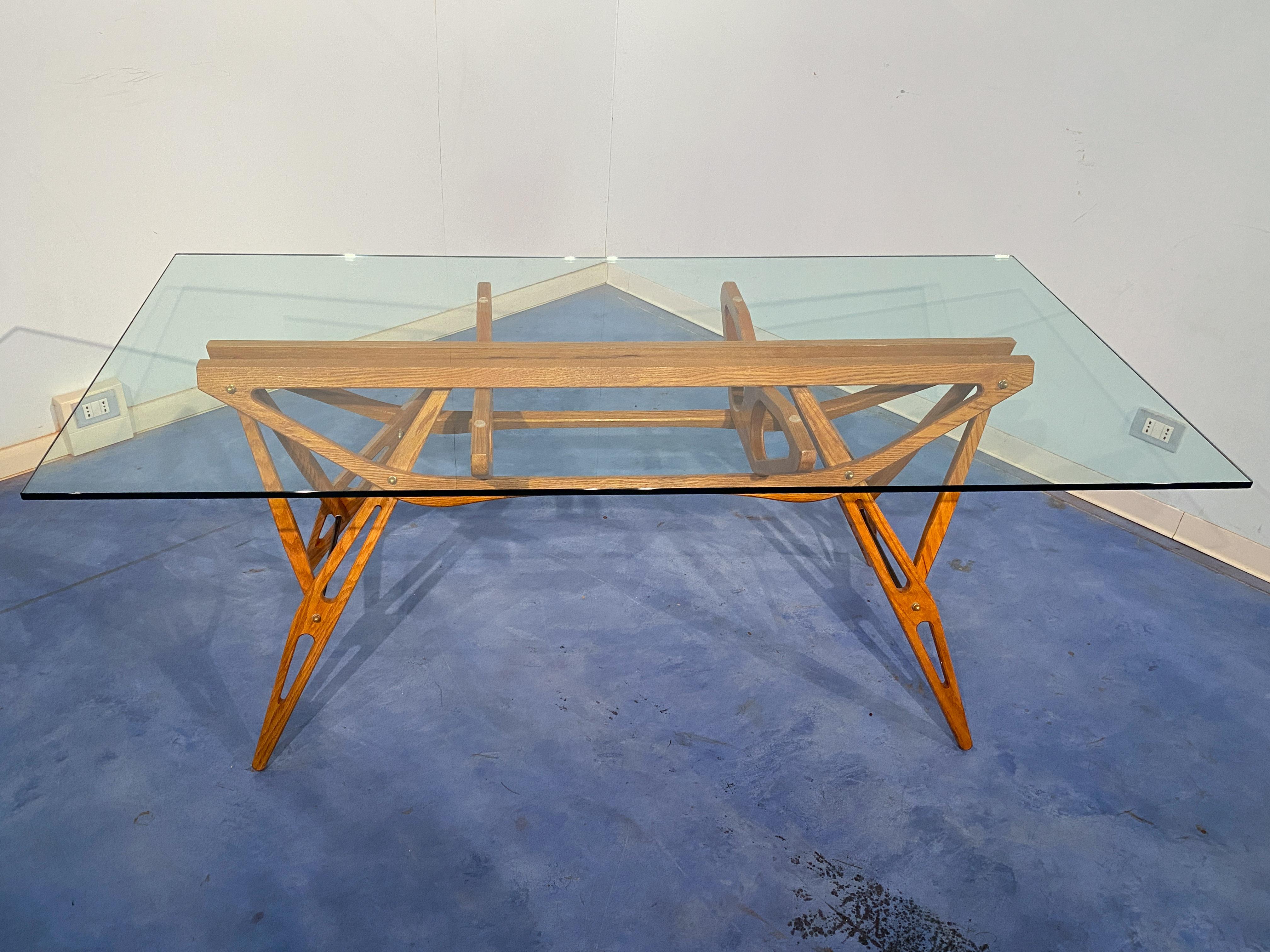 Table italienne « Reale Table » conçue par Carlo Mollino et produite par Zanotta, 1990 Bon état - En vente à Traversetolo, IT