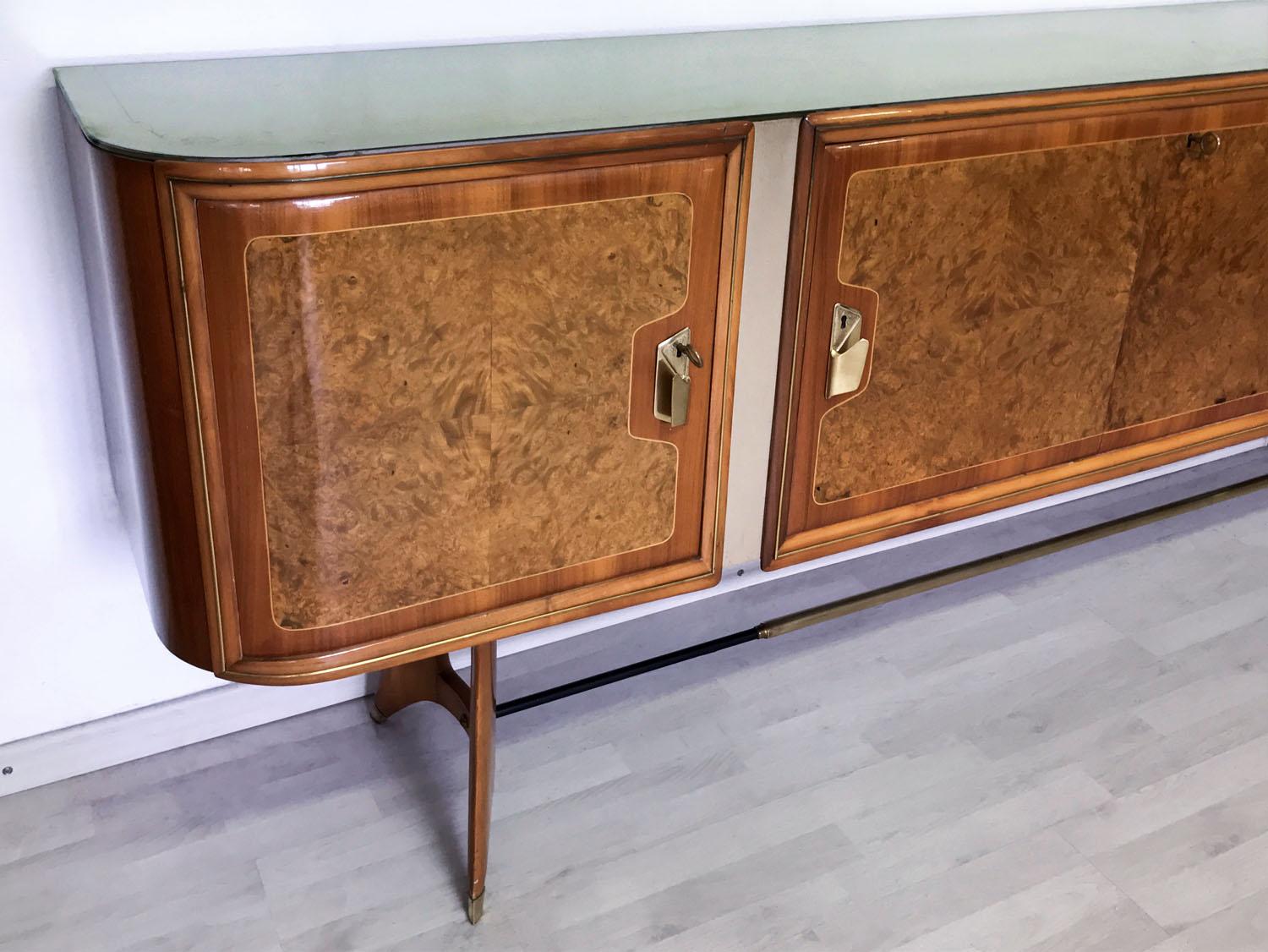Italian Dining Set of Two Sideboard in Birch Briar Root by Vittorio Dassi, 1950s 6