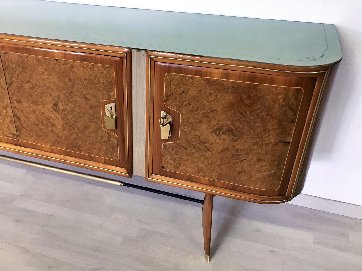 Italian Dining Set of Two Sideboard in Birch Briar Root by Vittorio Dassi, 1950s 12