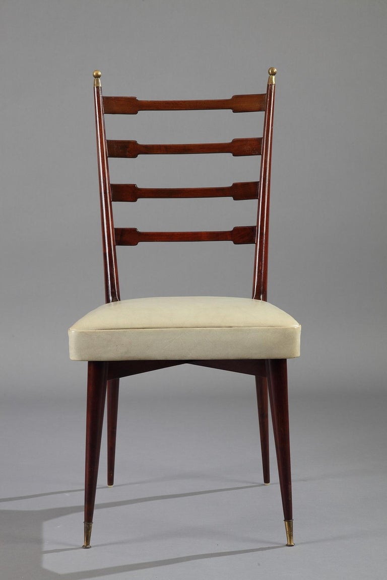 Italian Dining Set, Table and 6 Mahogany Chairs For Sale ...