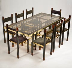 Suite da pranzo italiana di Paolo Barracchia per Roman Deco, 1978