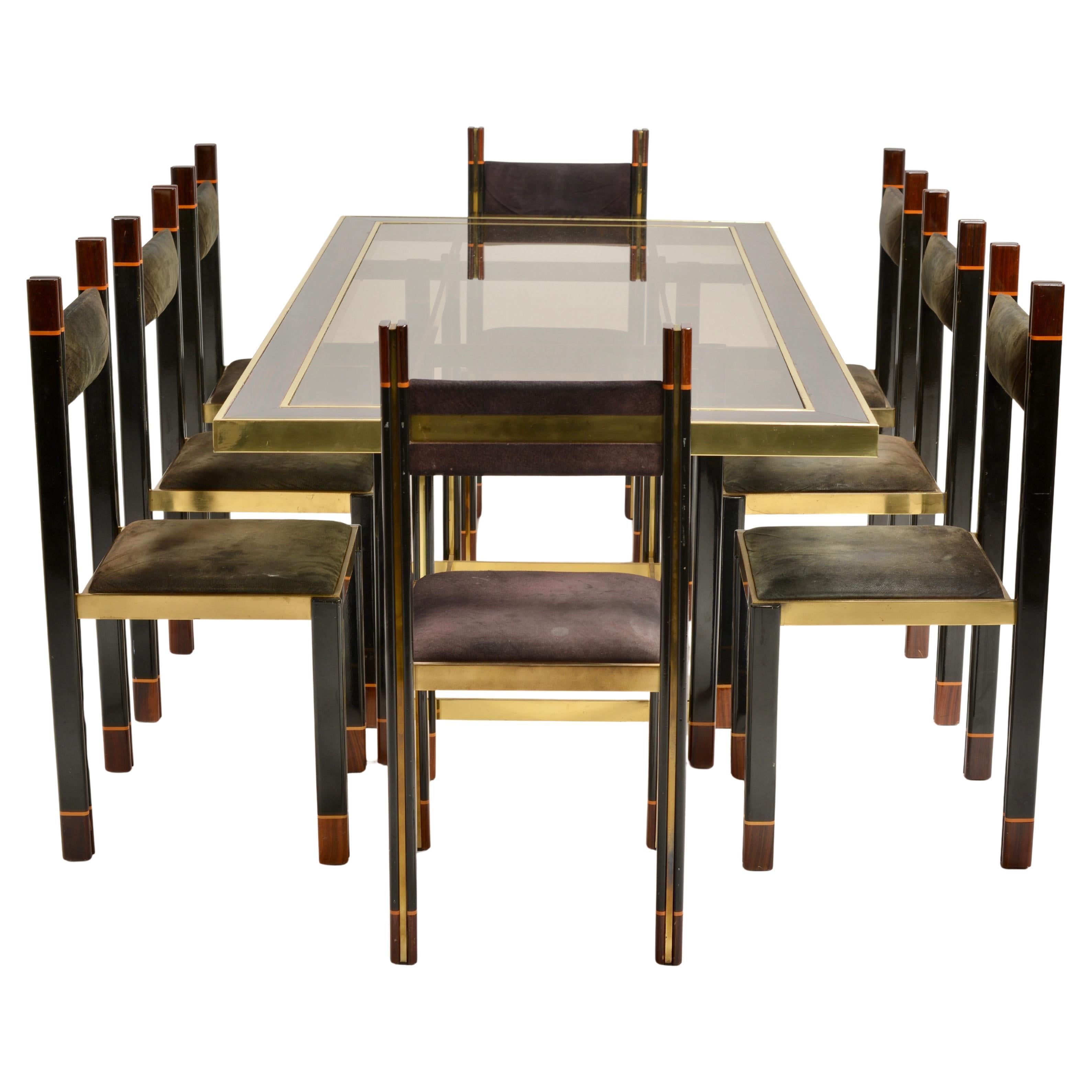Suite de comedor italiana de Paolo Barracchia para Roman Deco, 1978