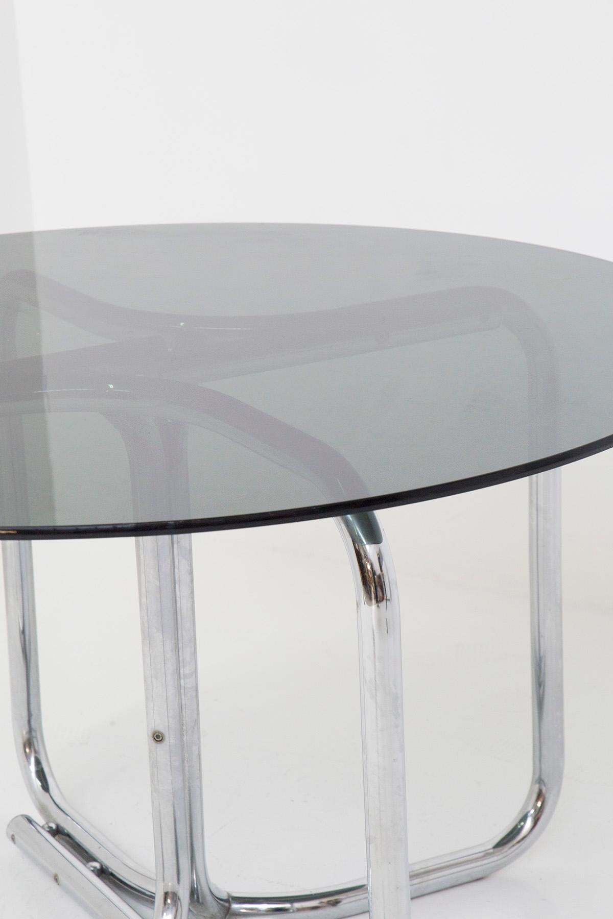 Italian Dining Table by Giotto Stoppino in Dark Glass 2