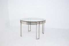 Italian Dining Table by Romeo Rega in steel